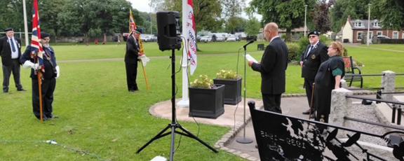 Armed forces flag raising