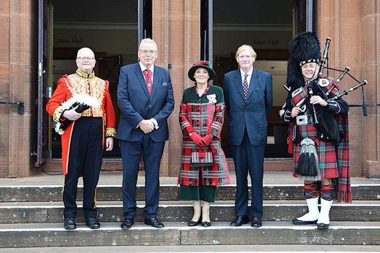 Lord Lyon, King of Arms, Miss Armstrong&rsquo;s husband, Sir Malcolm MacGregor of MacGregor, and Deputy Lieutenant Major Charles Milroy