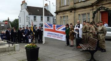 Wigtown flag raise 1