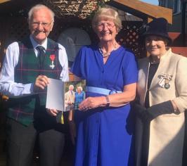 Dick and Irene Shaw with Lord-Lieutenant Fiona Armstrong